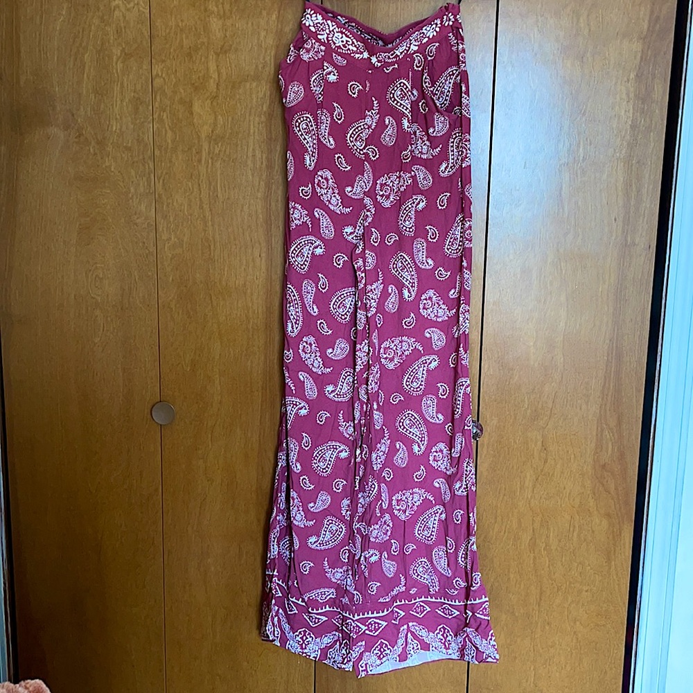 MAJORELLE Pink Paisley Wide-Leg Flare Pants - Picture 5 of 9